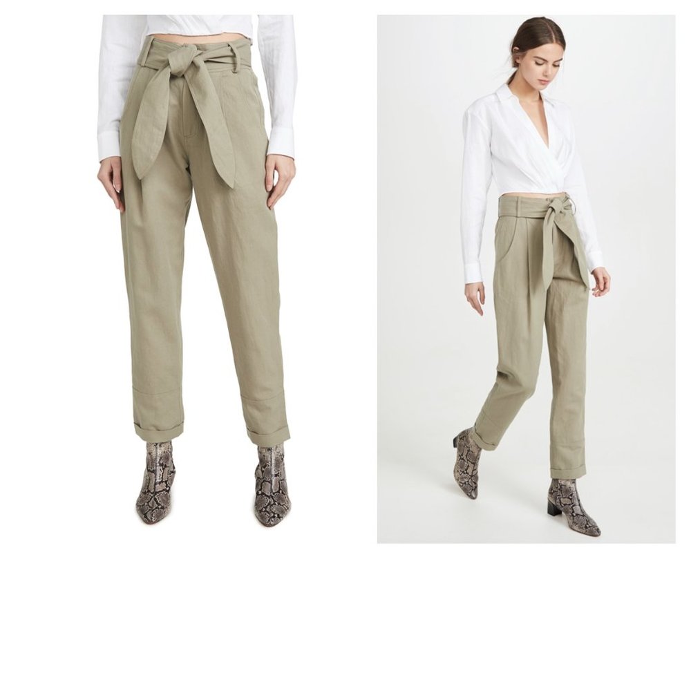 Linen High Waist Apiece Apart Bendita Pant Size 8